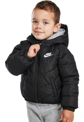 Warme Nike Core wattierte Jacke schwarz für Unisex Baby/Baby neu Größe 6-9 Monate