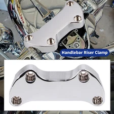 1" Chrome Handlebar Riser Clamp Cover Fit For Harley Dyna Low Rider Softail FXST