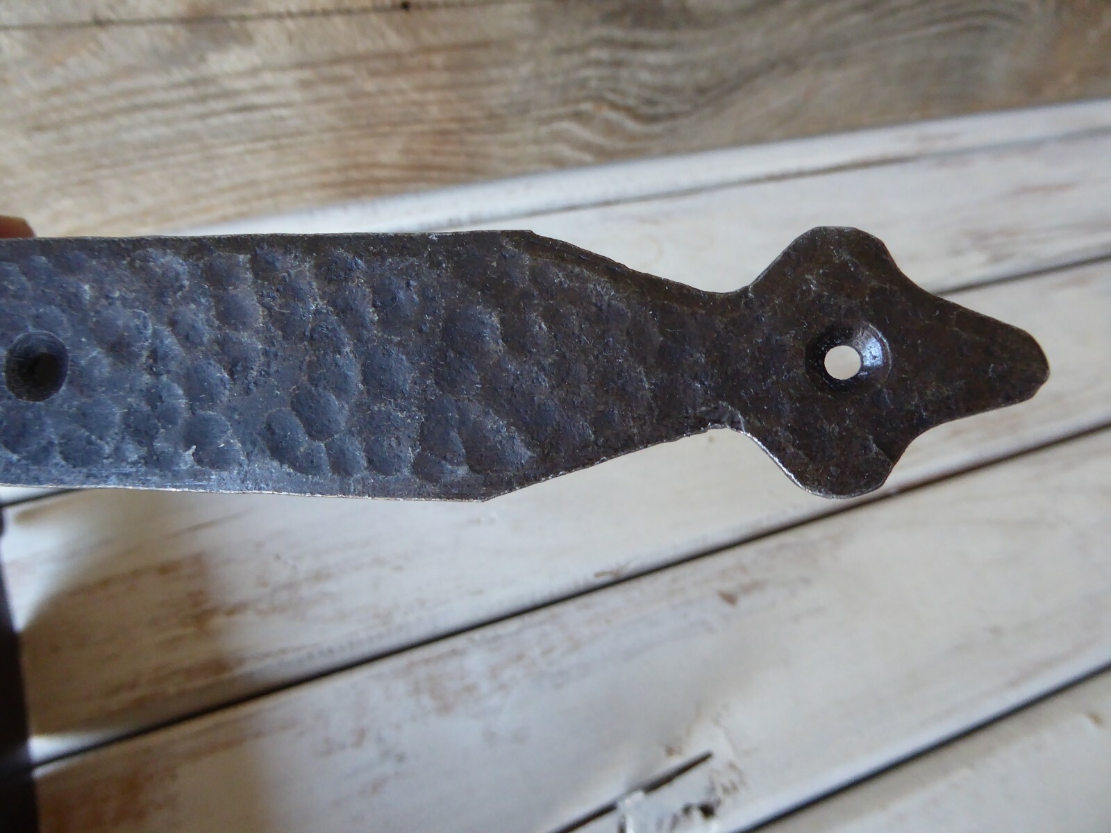 Large Corner Brace Forged Hammered Metal Decorative  90 degree Trunk Strap DIY 