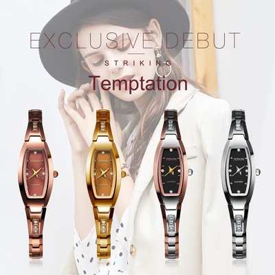 JSDUN Women Waterproof Tungsten Steel Quartz Watches Ladies Rose Gold  Wristwatch | eBay