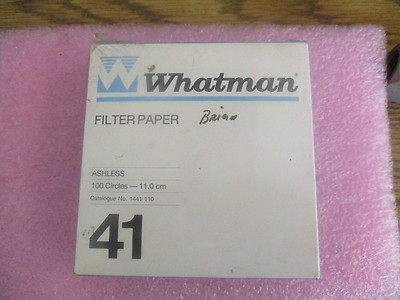 Whatman Kat. Anzahl 1441 110 Nummer 41 Filter Papier. 100 Ashless.