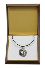 Caucasian Shepherd Dog, Caucasian Ovcharka - Dog necklace in gift box, silver-pl