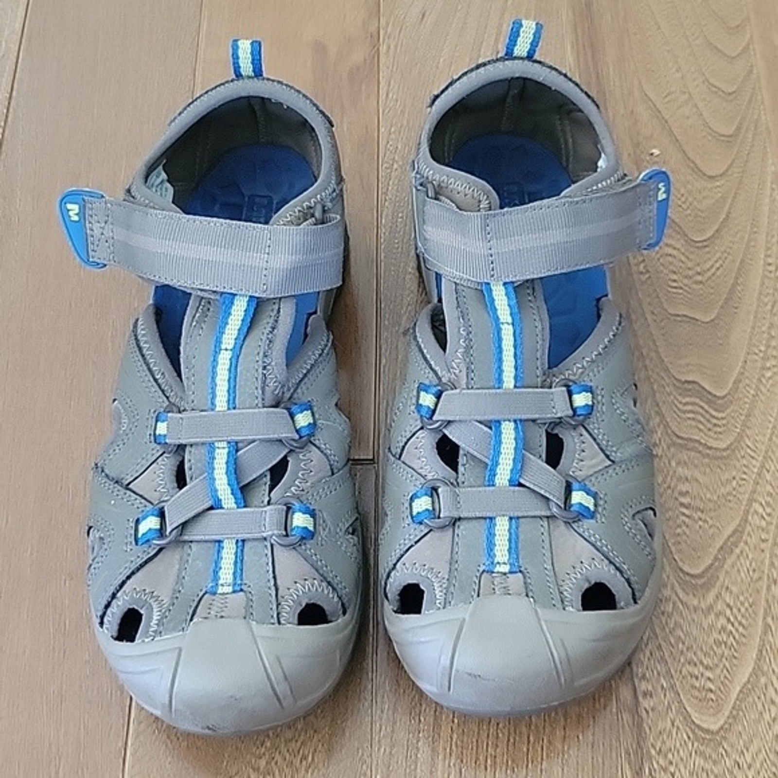 Sandalo Merrell Big Kids Hydro grigio marrone chiaro blu 4 W