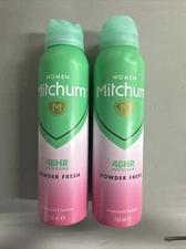2x Mitchum Women Powder Fresh Antiperspirant & Deodorant Spray New 5.0oz