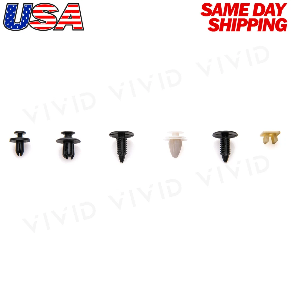 Conjunto de 150 peças de rebites de plástico para-choque clipes de pino + ferramenta para Lincoln Mercury - Imagem 3 de 4