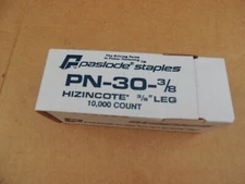 4 Boxes 10,000 Per Box Paslode Staples~3/8" Leg~Hizincote~PN-30-3/8