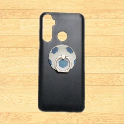 Case For Various Phones 3D Football Finger Ring Holder Black Hard Back Cover