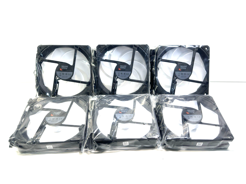 🔥6-PACK CyberPower LevelPlay Gaming ARGB Fan 120mm Ultra Quiet PC Case ...