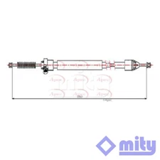 Fits Renault Wind Twingo 1.2 1.6 Hand Brake Cable Rear Right Mity 8200676002
