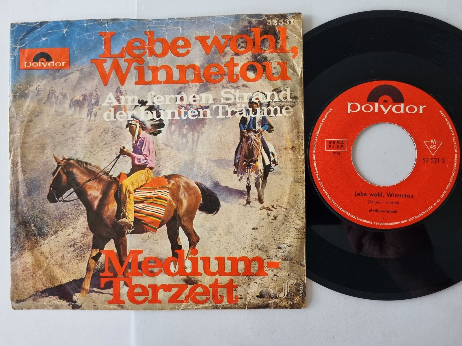 Medium-Terzett - Lebe wohl, Winnetou 7'' Vinyl Germany