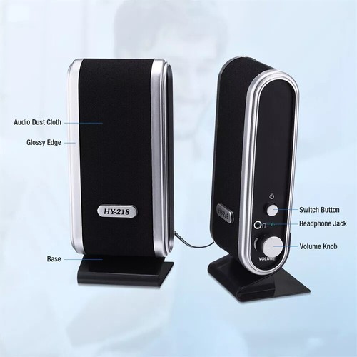 USB Power Wired Computer Speakers Stereo 3.5mm Jack For Desktop PC Laptop New - Picture 10 of 14