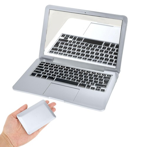 Mini Laptop Mirror, 1 Pcs Pocket Size Laptop Shaped Mini Makeup Mirror Portab...