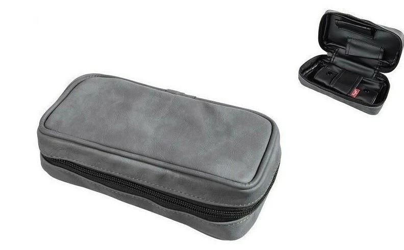 Pfeifentasche mit Walnusspfeife 9mm, Reiniger, Filter und mehr Lederoptik Neu! - Bild 2 von 2