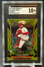 Hunter Greene 2022 Panini Chronicles Certified Mirror Gold #/25 SGC 10 GEM MINT