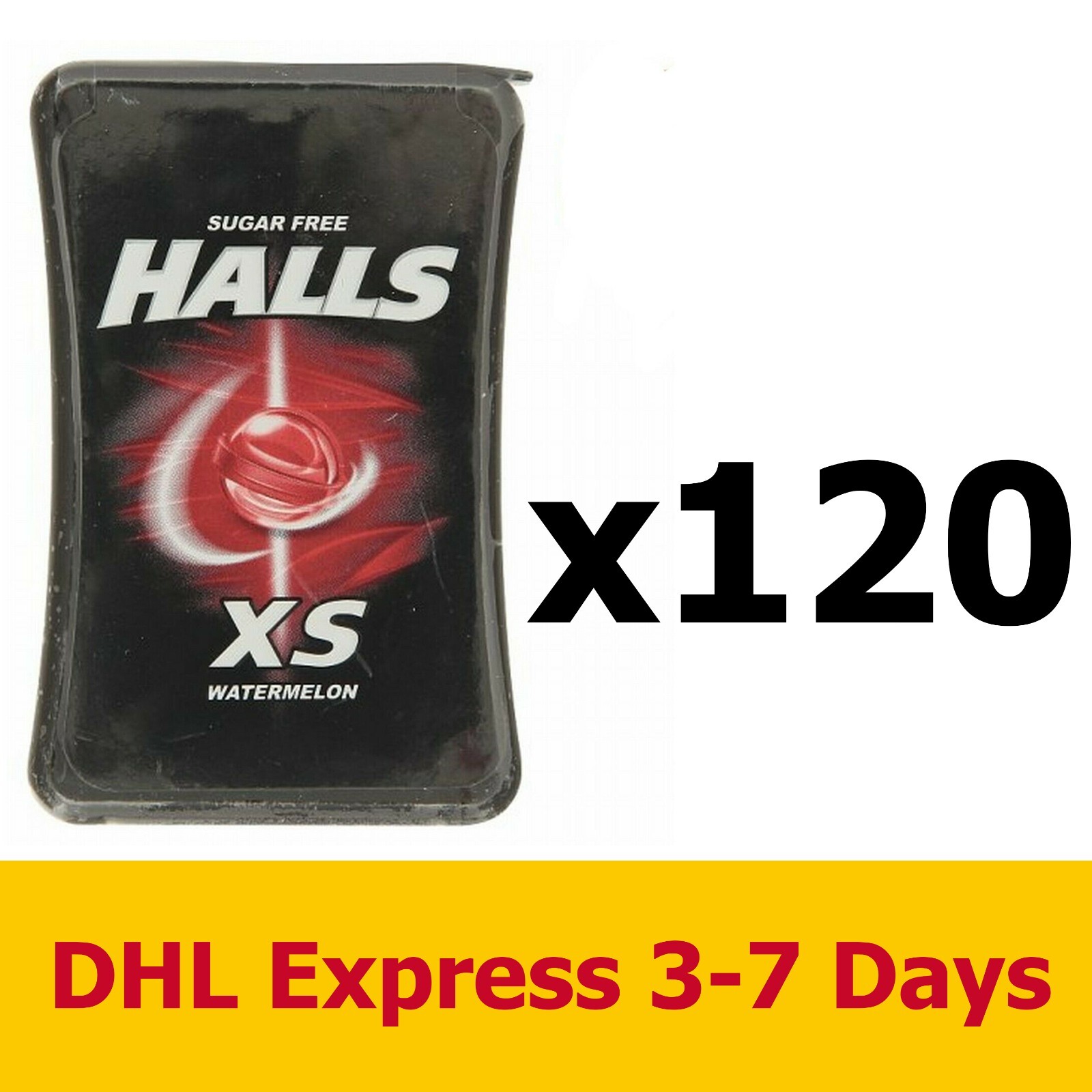120x15g Halls XS Zuckerfreie Süßigkeiten Wassermelonengeschmack Süßigkeiten S...