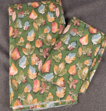 1.5 Yard 2 Pcs. Timeless Treasures Fabric Botany Colorful Fall Leaves on Green