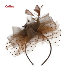 Flower Feather Fascinator Headband Wedding Hairband Ladies Day Royal Ascot Race