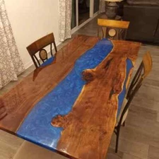 Walnut blue Epoxy river Tables, 100% HANDMADE resin coffee tables.