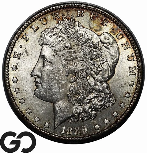 1889-S Morgan Silver Dollar Coin, Nice Choice BU++ Better Date