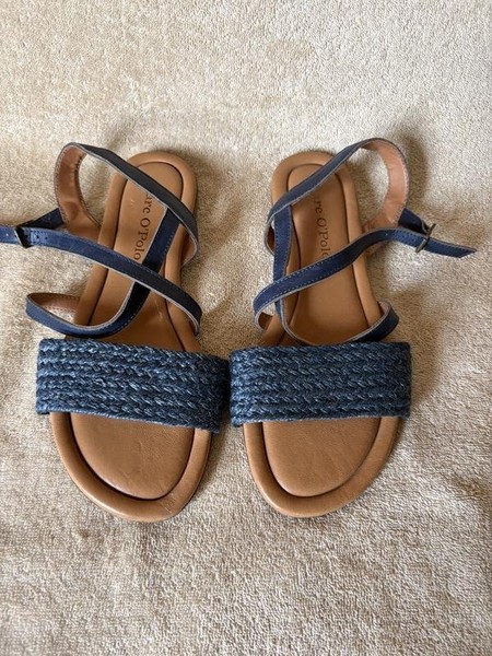 Women Marc O'Polo Heels Navy Textile 36.5