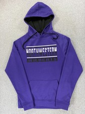 Northwestern Wildcats Screened Campus Hoodie Sweatshirt Men's Small Purple