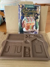Longaberger 1997 Holiday Home Gingerbread House Cookie Mold Terracotta w/Booklet