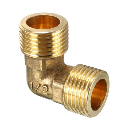 Brass Elbow Pipe Fitting 90 Degree G1/2 Male x G1/2 Male Connector