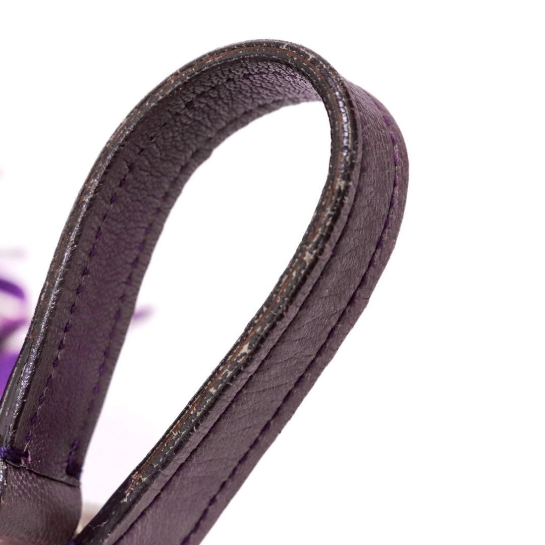 Borsa a tracolla Yves Saint Laurent YSL scamosciata viola autentica USATA