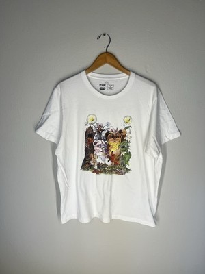 Uniqlo Star Wars Ewoks XL Vintage Graphic Tee   White Designer Streetwear