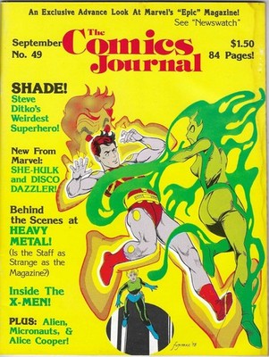 COMICS JOURNAL #49, SEPTEMBER 1979!!! REVIEW OF ''HEAVY METAL''!!!