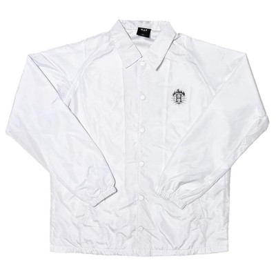 HUF x THRASHER Tour De Stoops White Coach Jacket L Skateboard Collab Neu