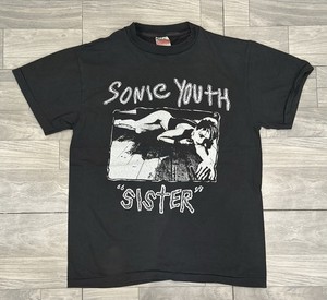 T-shirt Vintage Sonic Youth Bunny Réimpression Noir - Coton, Unisexe, Collection Music Rock Rétro
