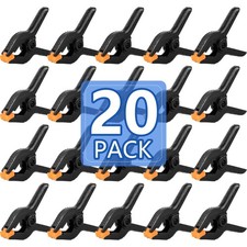 20 Pack 6 inch Plastic Spring Clamps, Black Heavy Duty Clips, Backdrop Clips,...