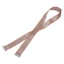 IDC Ribbon Cable 2.54mm Pitch 34 Pin Dual Female Gray Connector 4 Ft 1 Pcs
