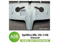 Art Scale Kit 200-F48010 - 1:48 Spitfire Mk.Xii Foam Flexibel Wheel Bay Mask Fo