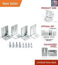 Garage Door Track Jamb Bracket J6, 4 Pack Garage Door Track Bracket, Heavy Du...