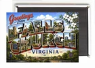 Greetings from Falls Church Virginia FRIDGE MAGNET travel souvenir