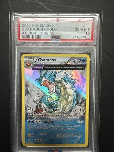 Pokémon Gyarados Holo Rare TCG Card Ancient Origins 21/98 PSA 10!