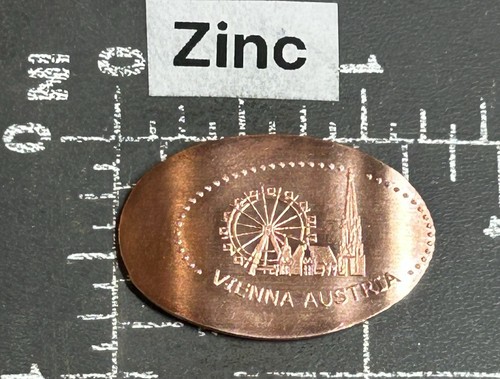 Viena Viena Austria Palacio Hofburg Castillo Alargado Prensado Roto Penny Euro - Imagen 2 de 2