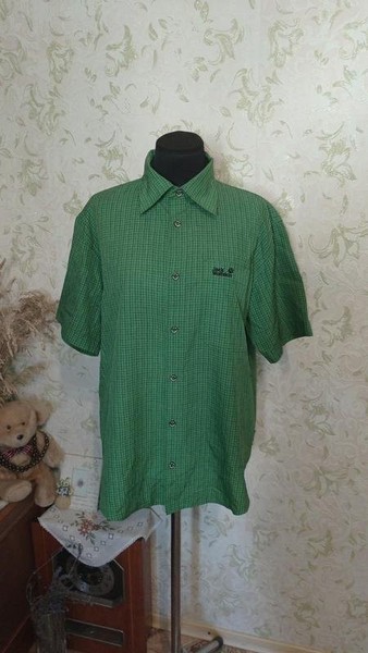 Men Jack Wolfskin Shirt Green 36 / S / 44