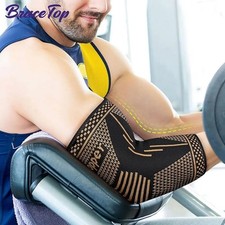Copper Elbow Brace Compression Support Sleeve Arthritis Tendonitis Joint Pain US
