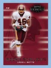 2002 playoff honors rookie stallions Ladell Betts card #RS-48 redskins. rookie card picture