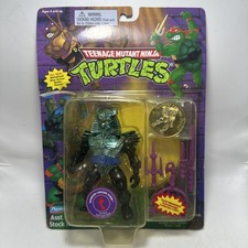 Teenage Mutant Ninja Turtles Warrior Chrome Dome 1995 Gold Coin TMNT RARE MOC