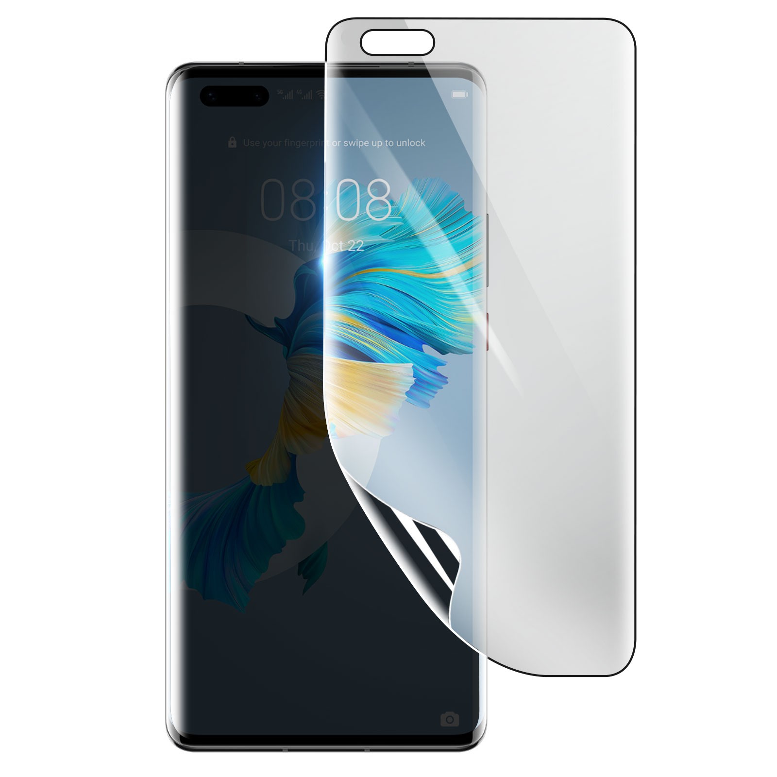 Film ecran hydrogel Huawei Mate 40 Pro Plus 3mk transparent pour usage intensif