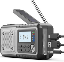 Emergency Weather Radio 5000Mah with Solar Hand Crank, Men Dad Husband Cool Gadg