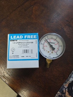 Watts 0131640 2.5'' Pressure Gauge 0-100 PSI