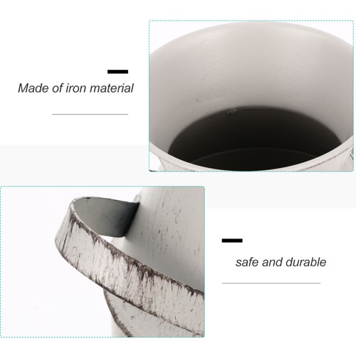 1pc Iron Art Flower Pot Creative Coffee Pot Shaped Retro Decorative Plant Bucket - Picture 9 of 12