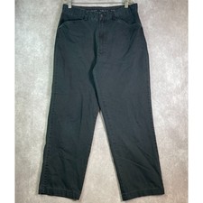 VINTAGE Polo Ralph Lauren Pants Chinos Mens 30x26 Black Straight Leg Baggy 90s