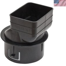 Seamless Universal Downspout Adapter - Fits 2x3 to 4 Inch Pipes, Black or White