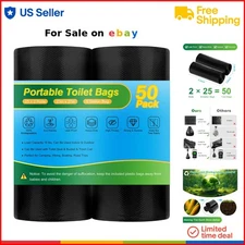 Portable Toilet Bags Corn Starch 8 Gallon Heavy Duty Biodegradable Trash